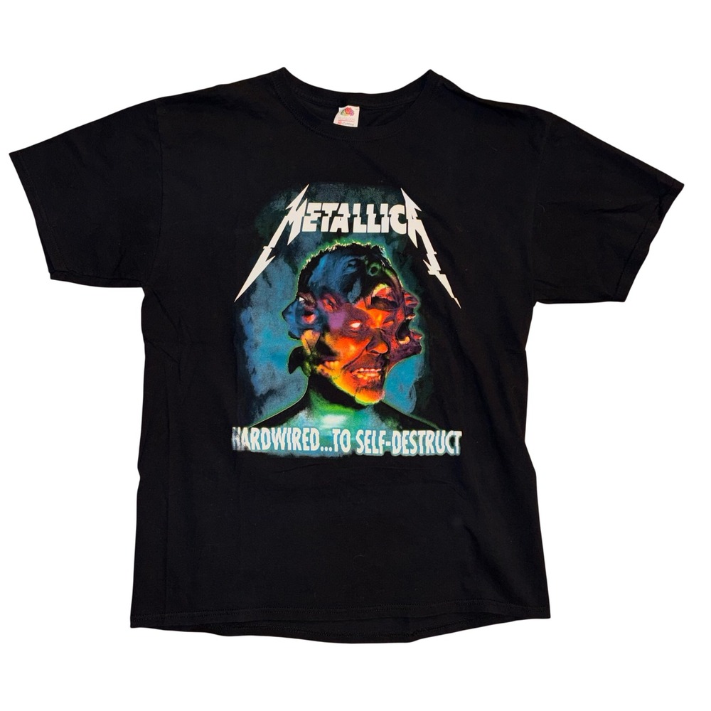 Metallica Hardwired To Self-Destruct Seattle 2017 Tour Shirt Mens Large Black